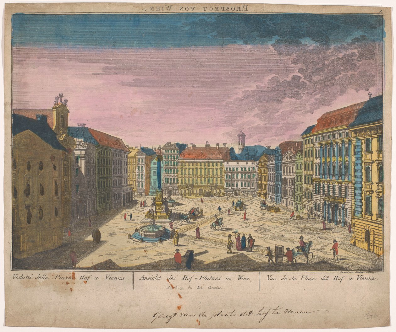 Vue sur la place Am Hof à Vienne - Anonymous