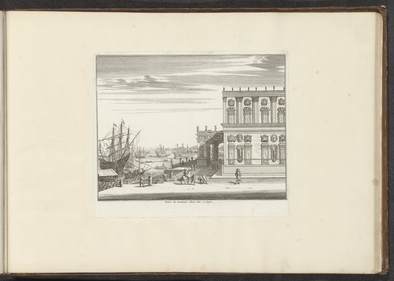 Vue du palais du cardinal Montalto à Naples - Anonymous