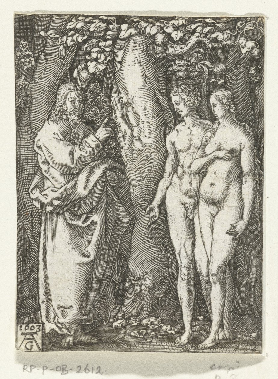 Dieu avertit Adam et Ève - Anonymous