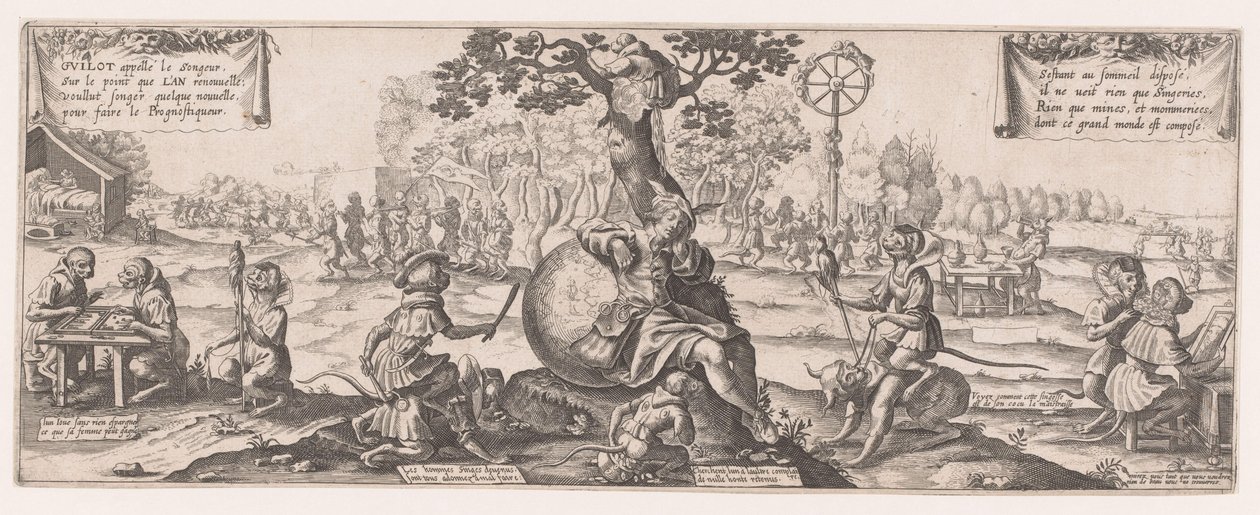 Guilot le rêveur endormi sous un arbre au milieu d