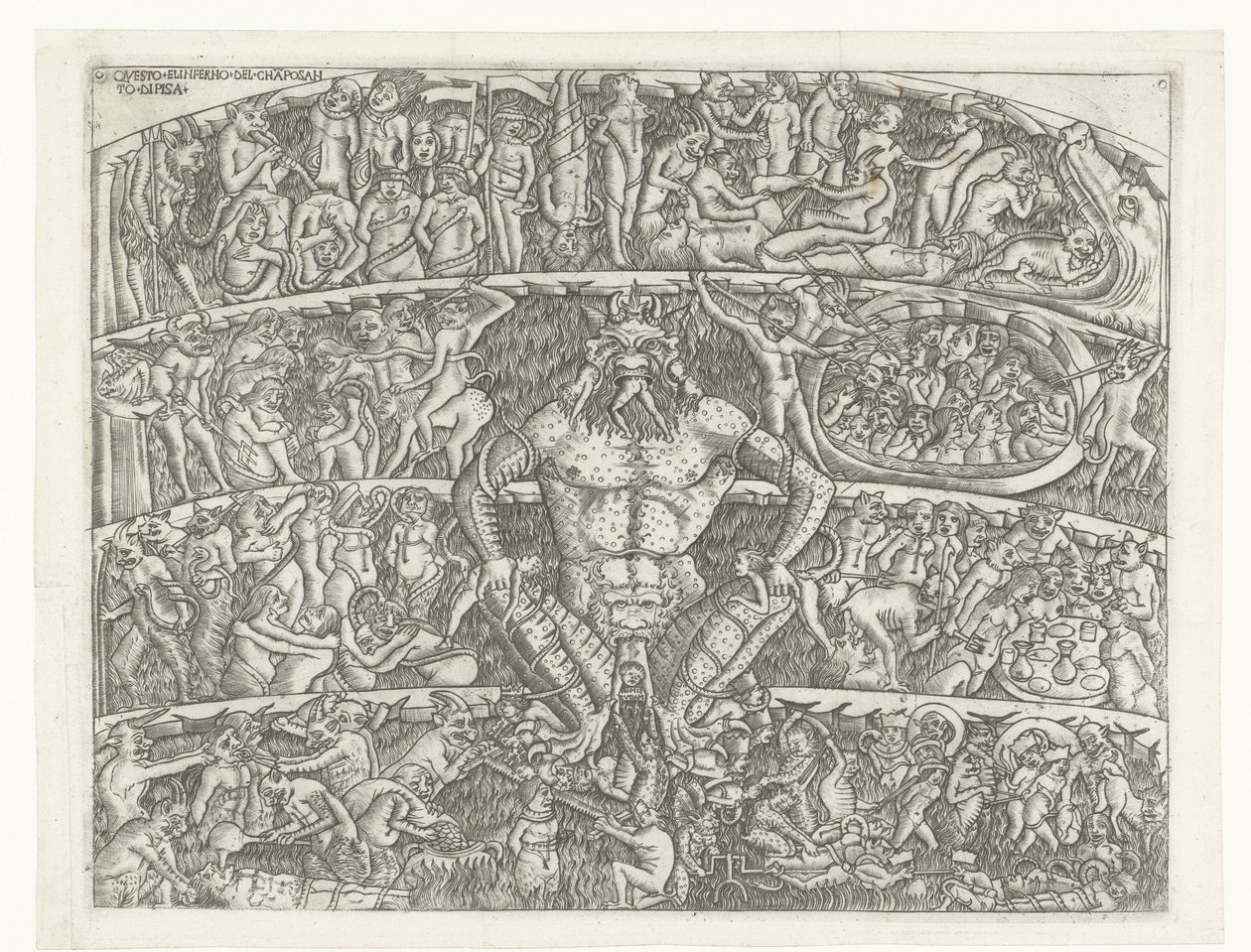Enfer avec Satan et punition des pécheurs par des démons - Anonymous