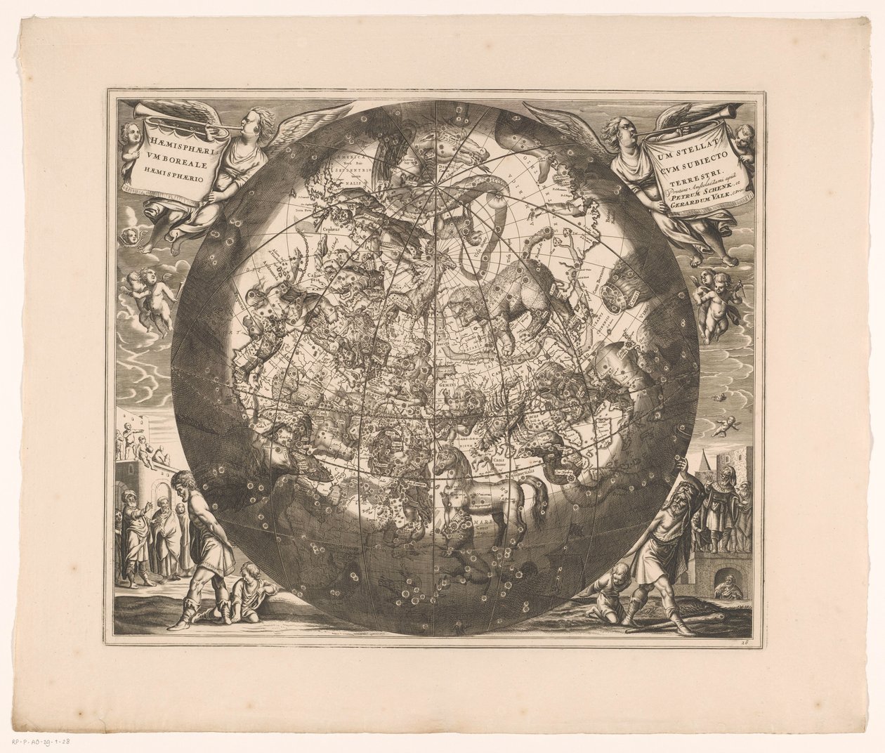 Carte céleste des constellations nordiques - Anonymous