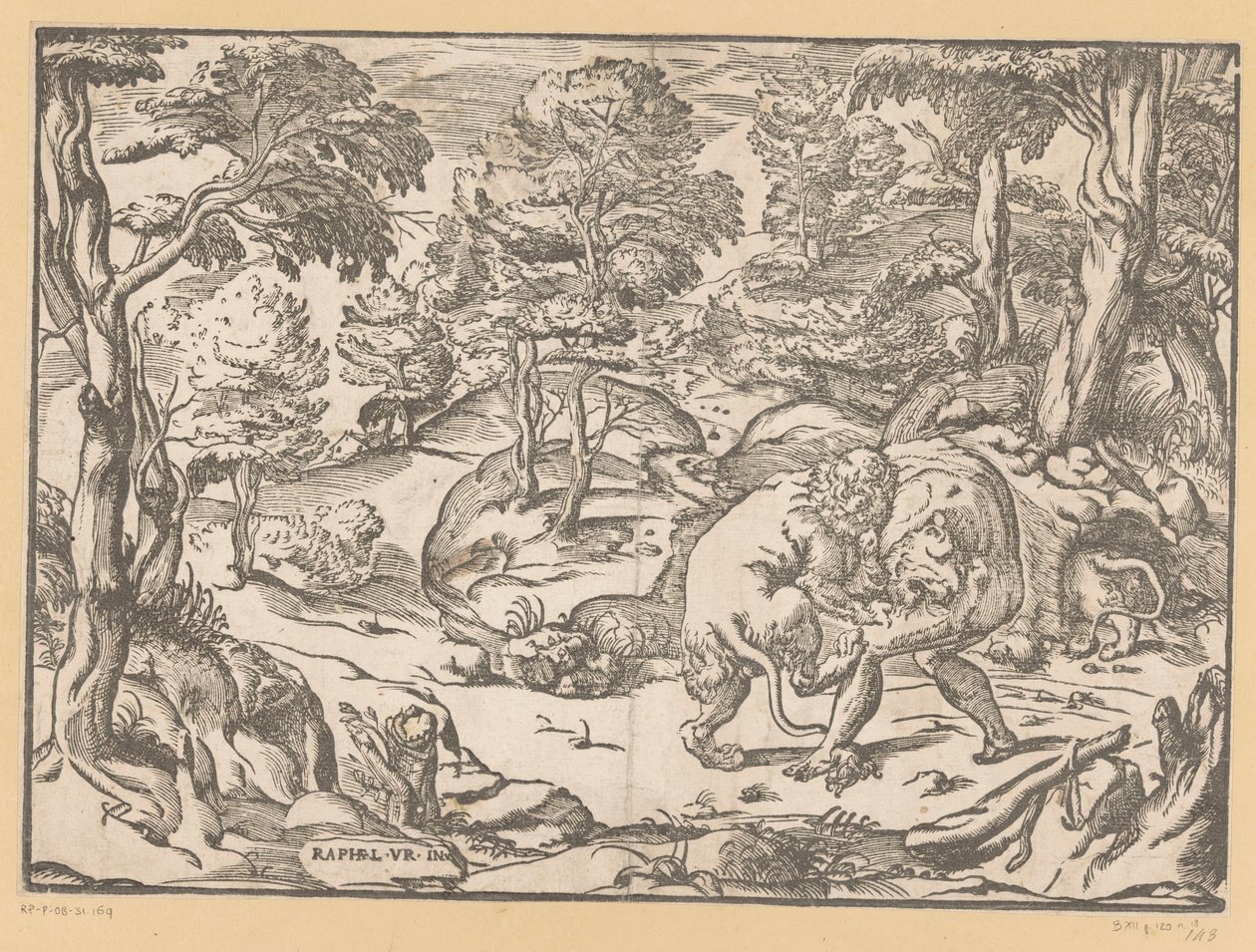 Hercule et le lion de Némée - Anonymous