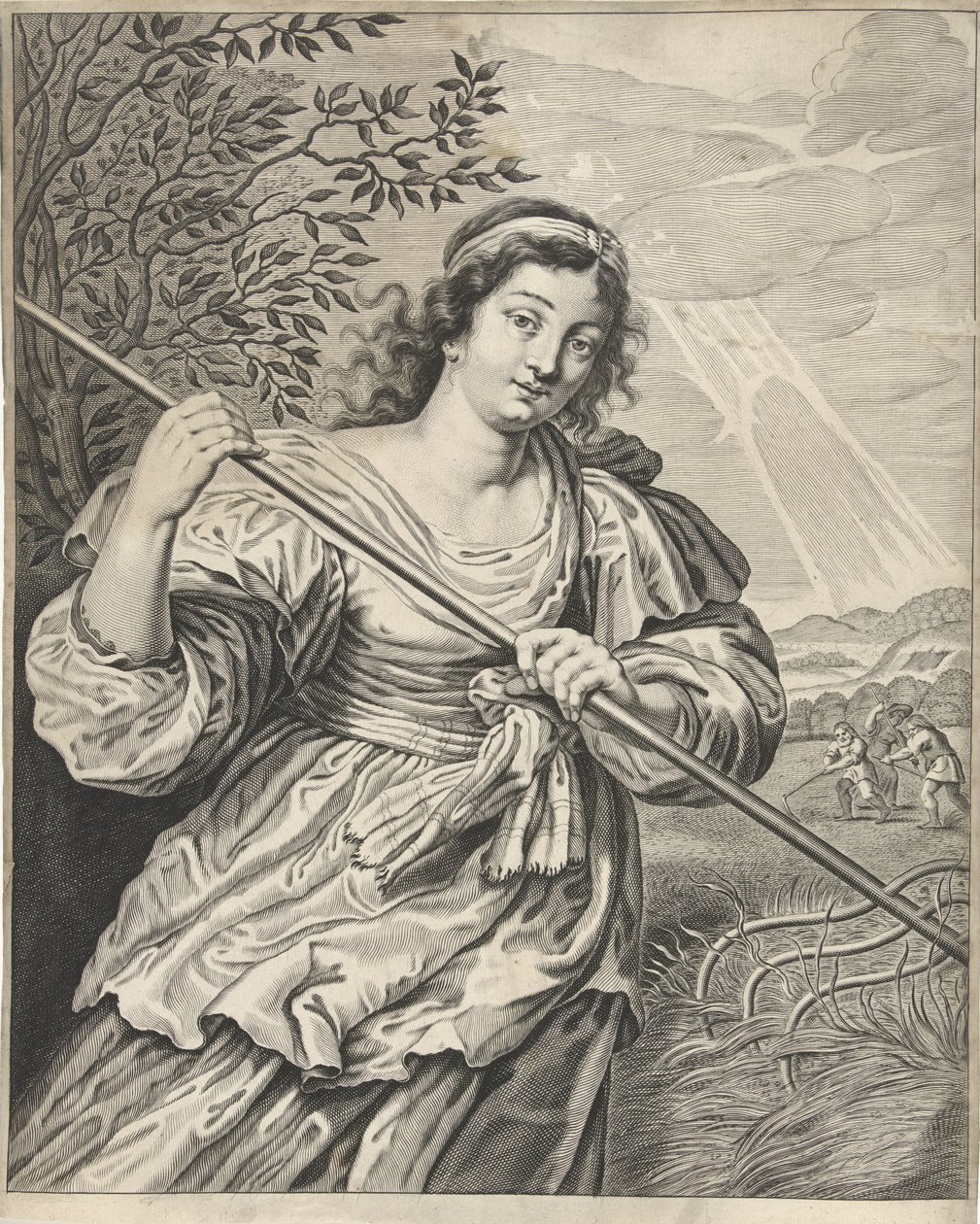 Jeune femme récoltant - Anonymous