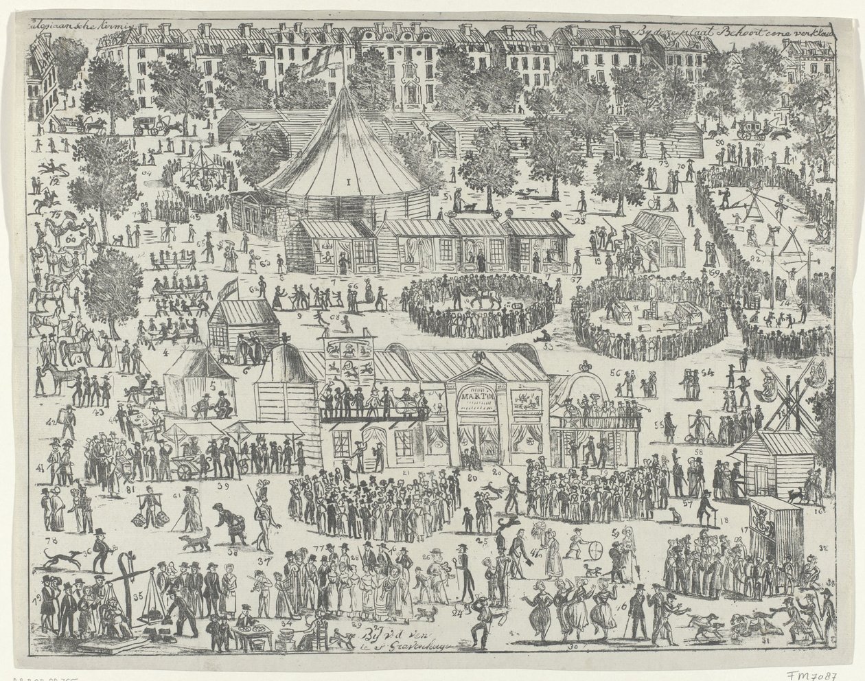 Foire sur une place à La Haye, 1845 - Anonymous