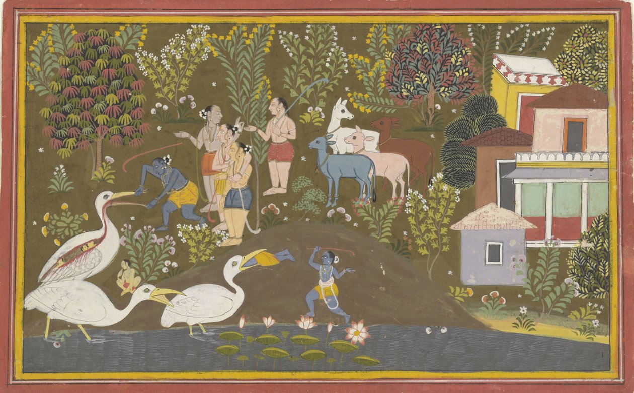 Krishna avec Bakasura - Anonymous