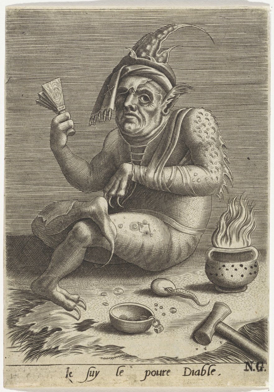 Mendiant lépreux sous la forme du Diable - Anonymous