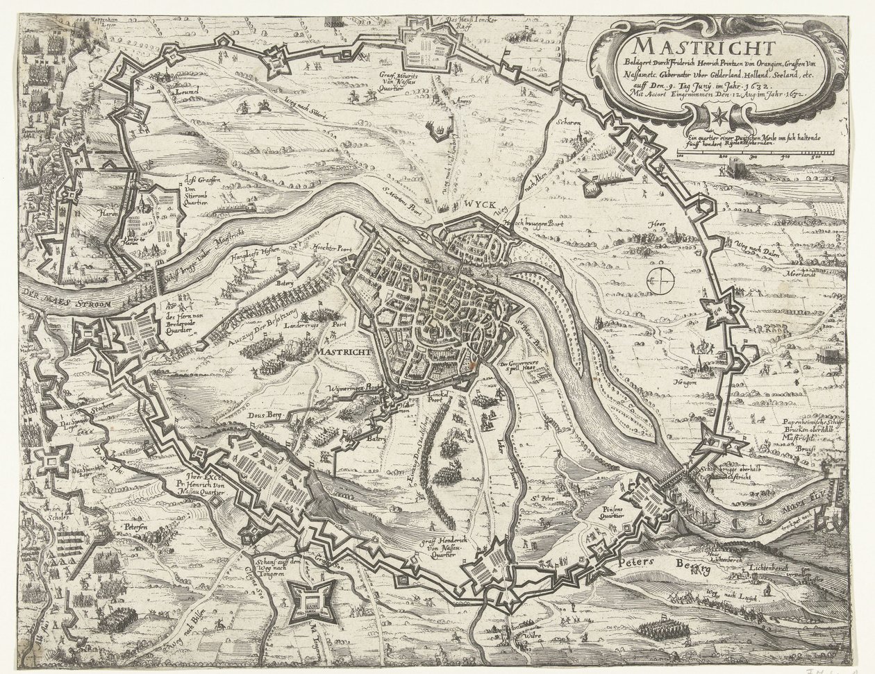 Siège de Maastricht par Frédéric-Henri, 1632 - Anonymous