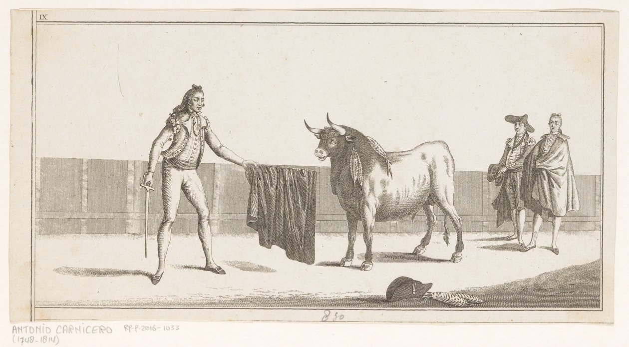 Matador défiant un taureau - Anonymous