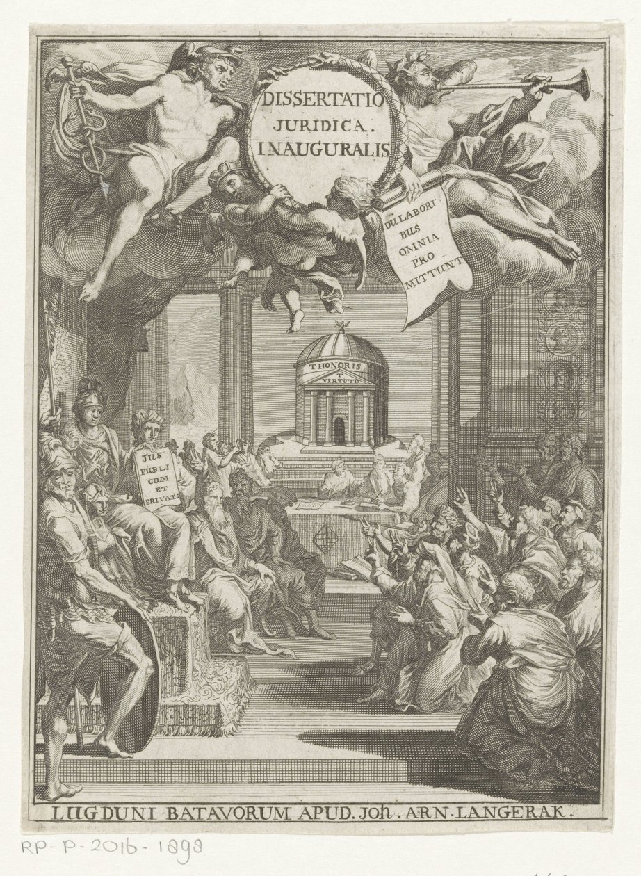 Minerva et érudits agenouillés - Anonymous