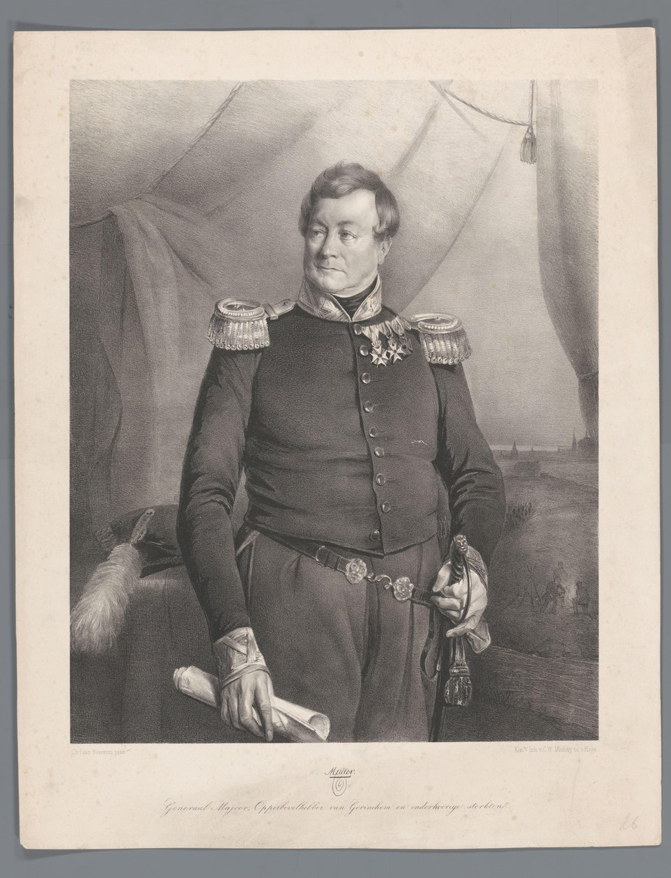 Muller. Général Major, Commandant en chef de Gorichem et des forteresses subordonnées - Anonymous