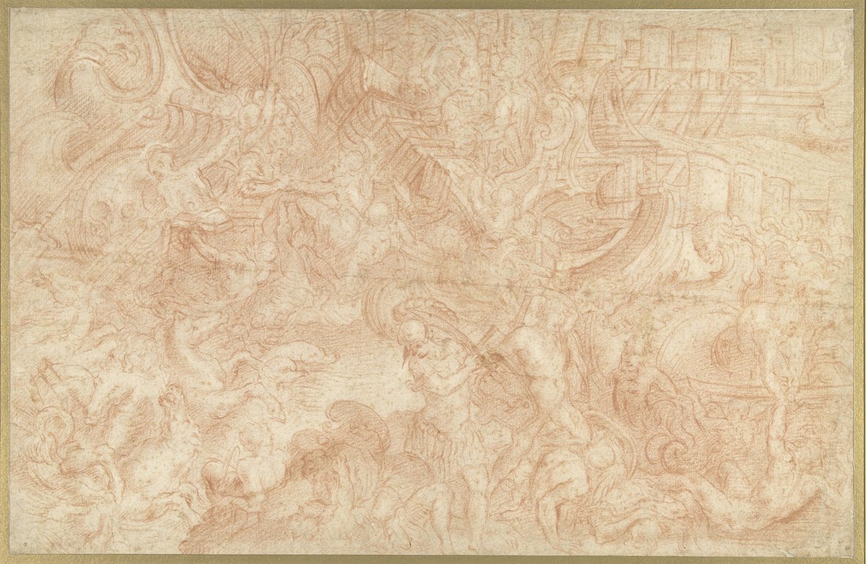 Neptune intervient dans une bataille navale - Anonymous