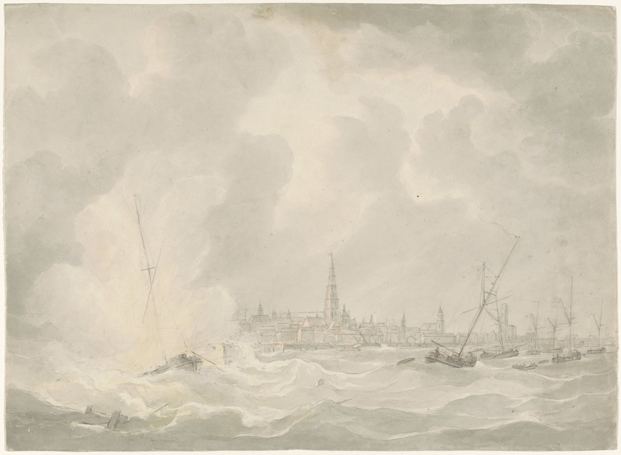 Explosion du bateau de Jan van Speijk, 1831 - Anonymous