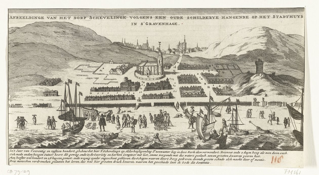 Inondation à Scheveningen à la Toussaint, 1er novembre 1570 - Anonymous