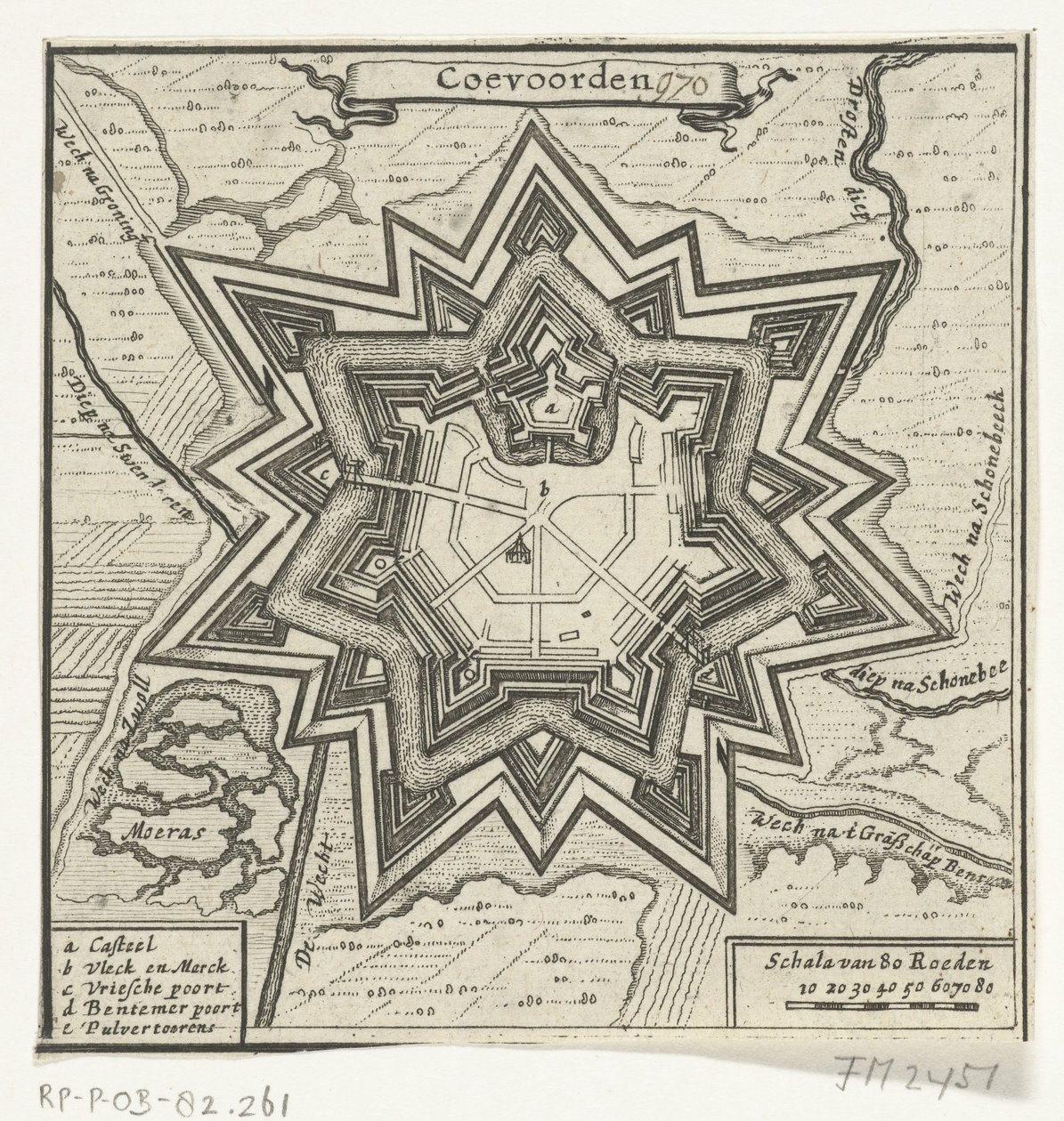 Plan de Coevorden, 1672 - Anonymous