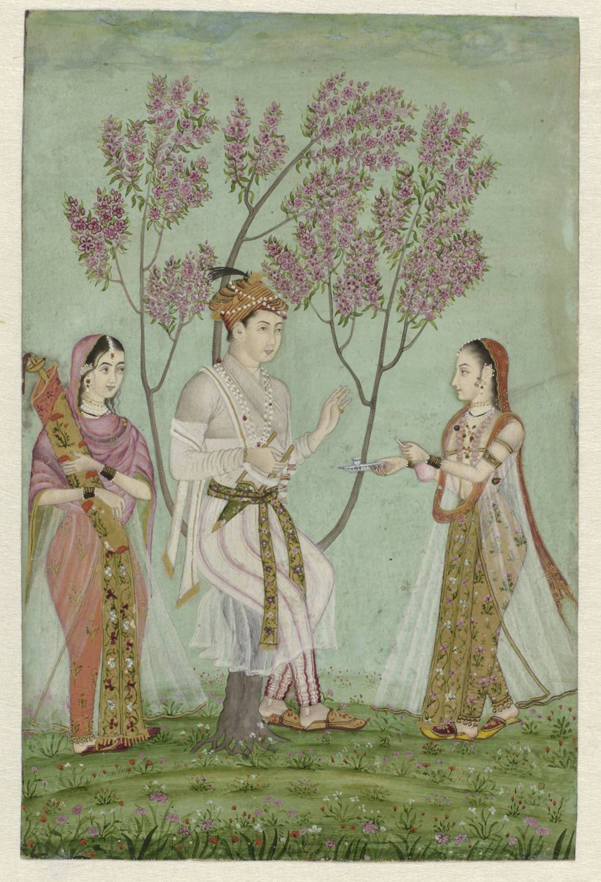 Prince avec deux dames - Anonymous