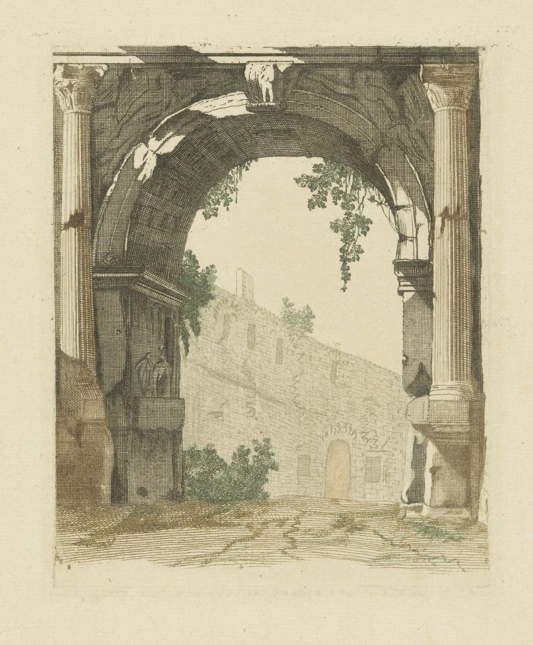 Porte romaine avec muraille - Anonymous