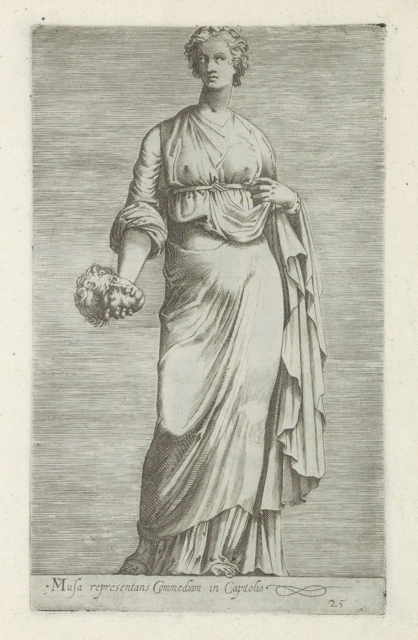 Sculpture de Thalie, muse de la comédie - Anonymous