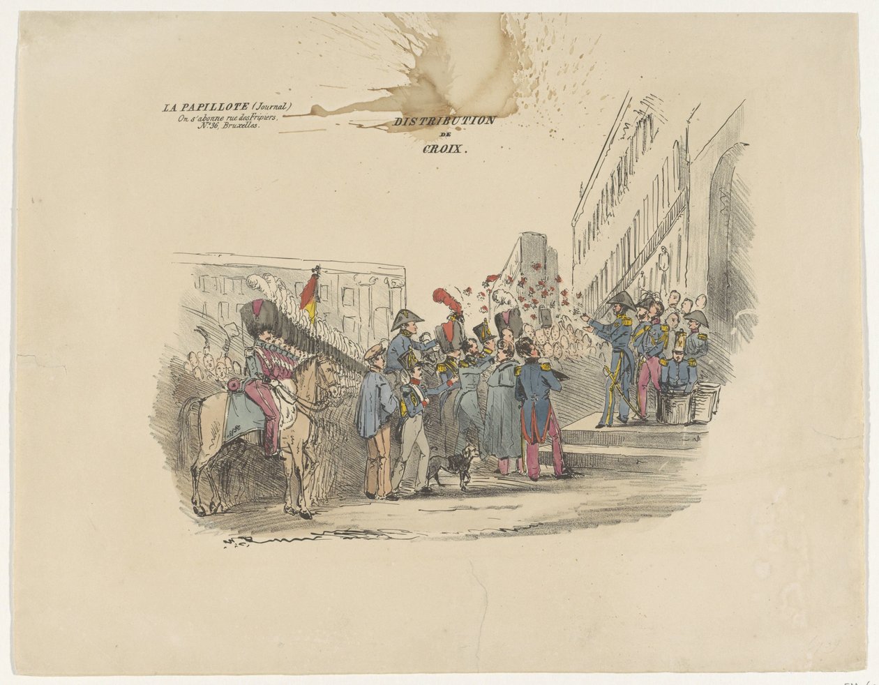 Caricature de la distribution des croix d