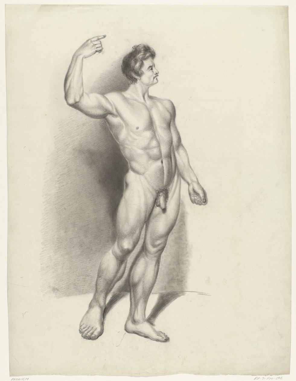 Homme nu debout, vers la droite - Anonymous