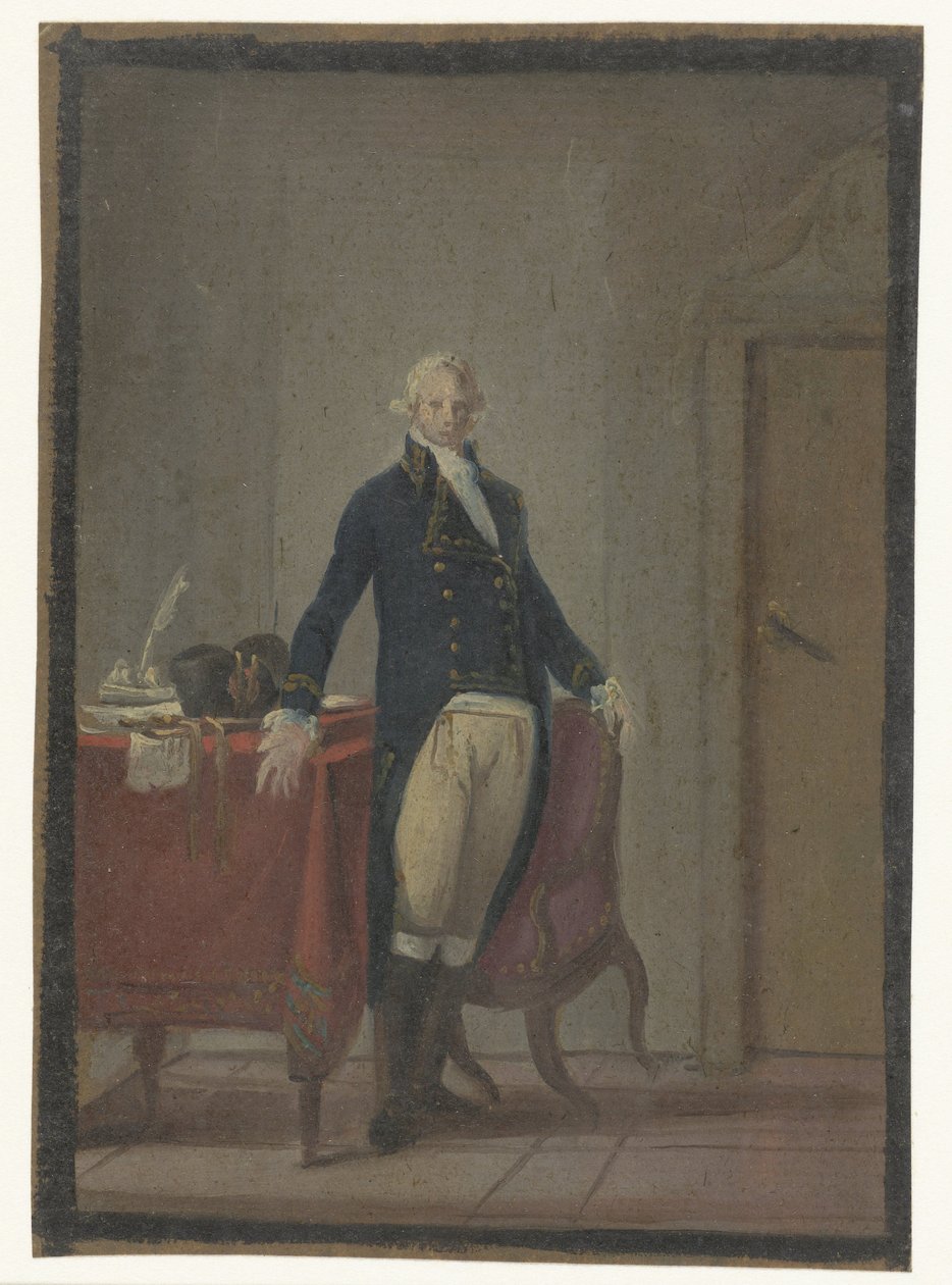 Homme debout devant son bureau - Anonymous
