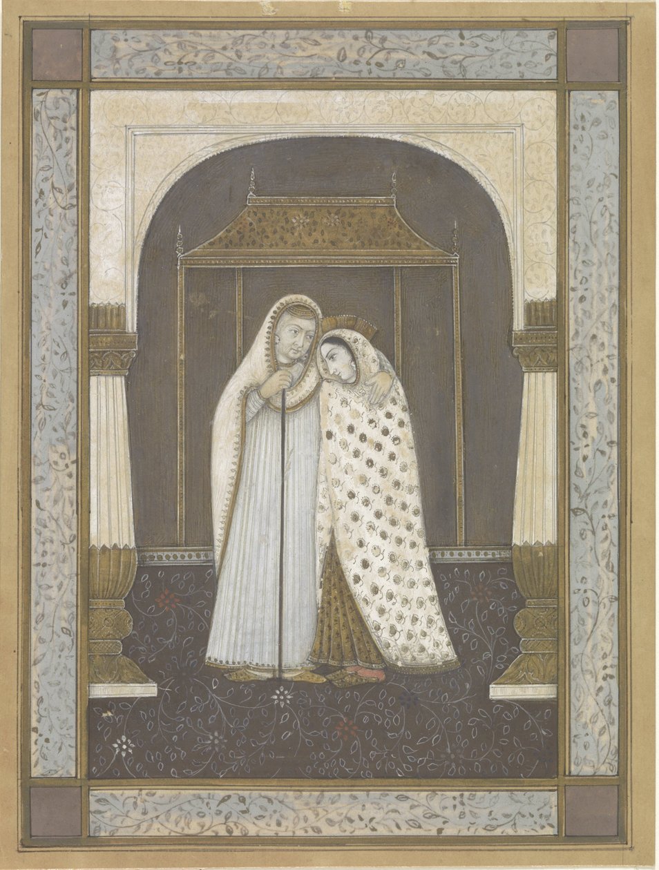 Vieille femme et jeune femme debout - Anonymous