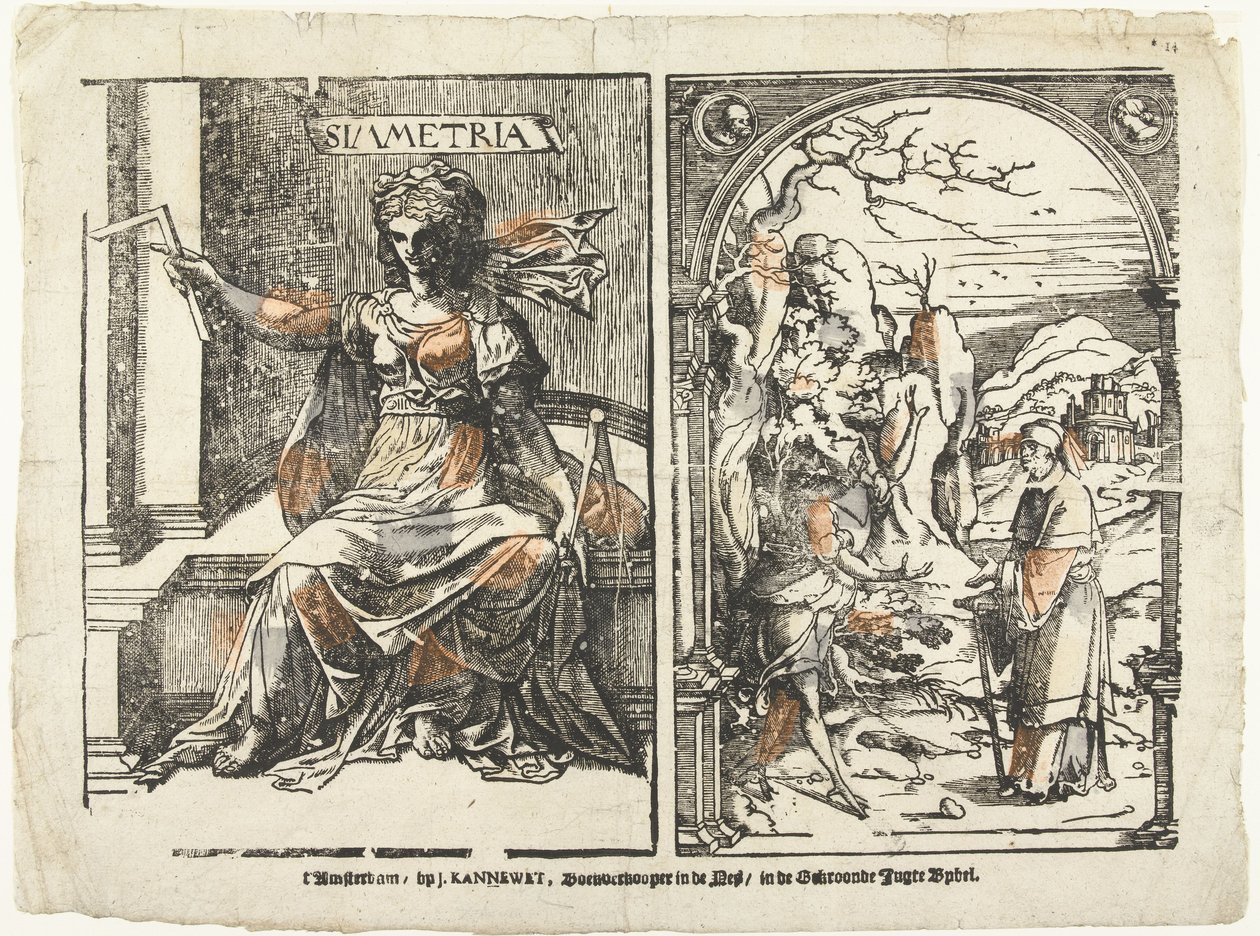 Symmetrie et un homme avec le diable Simmetria (titre sur l