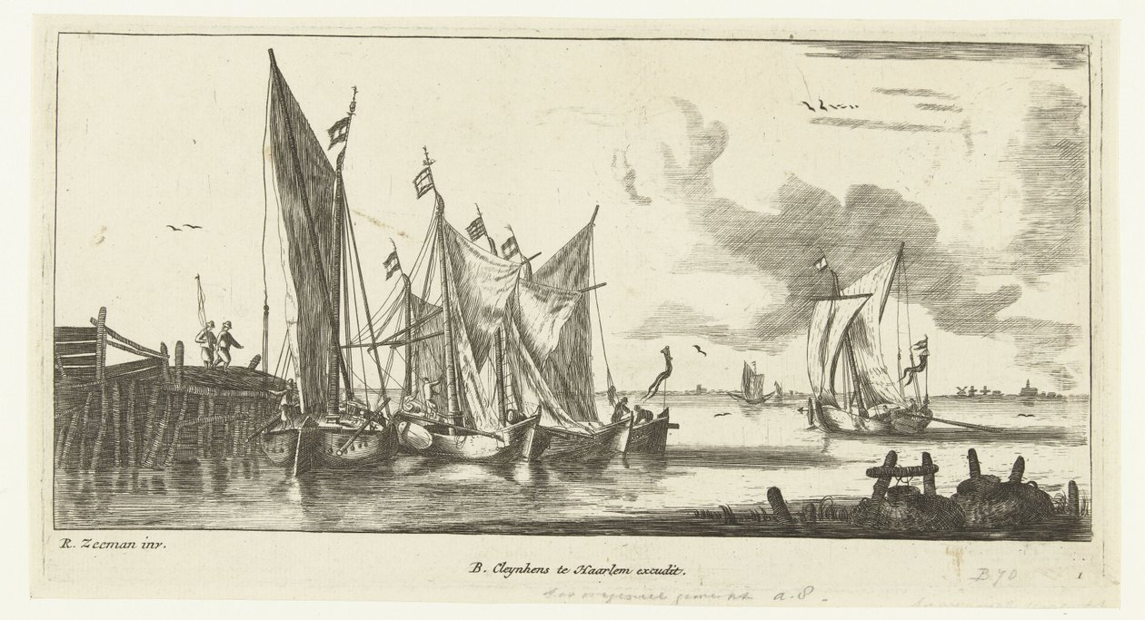 Bateaux de pêcheurs de Spaarndam (Vues maritimes et images de navires) - Anonymous