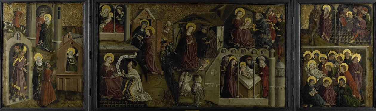 Triptyque avec des scènes de la vie de la Vierge - Anonymous