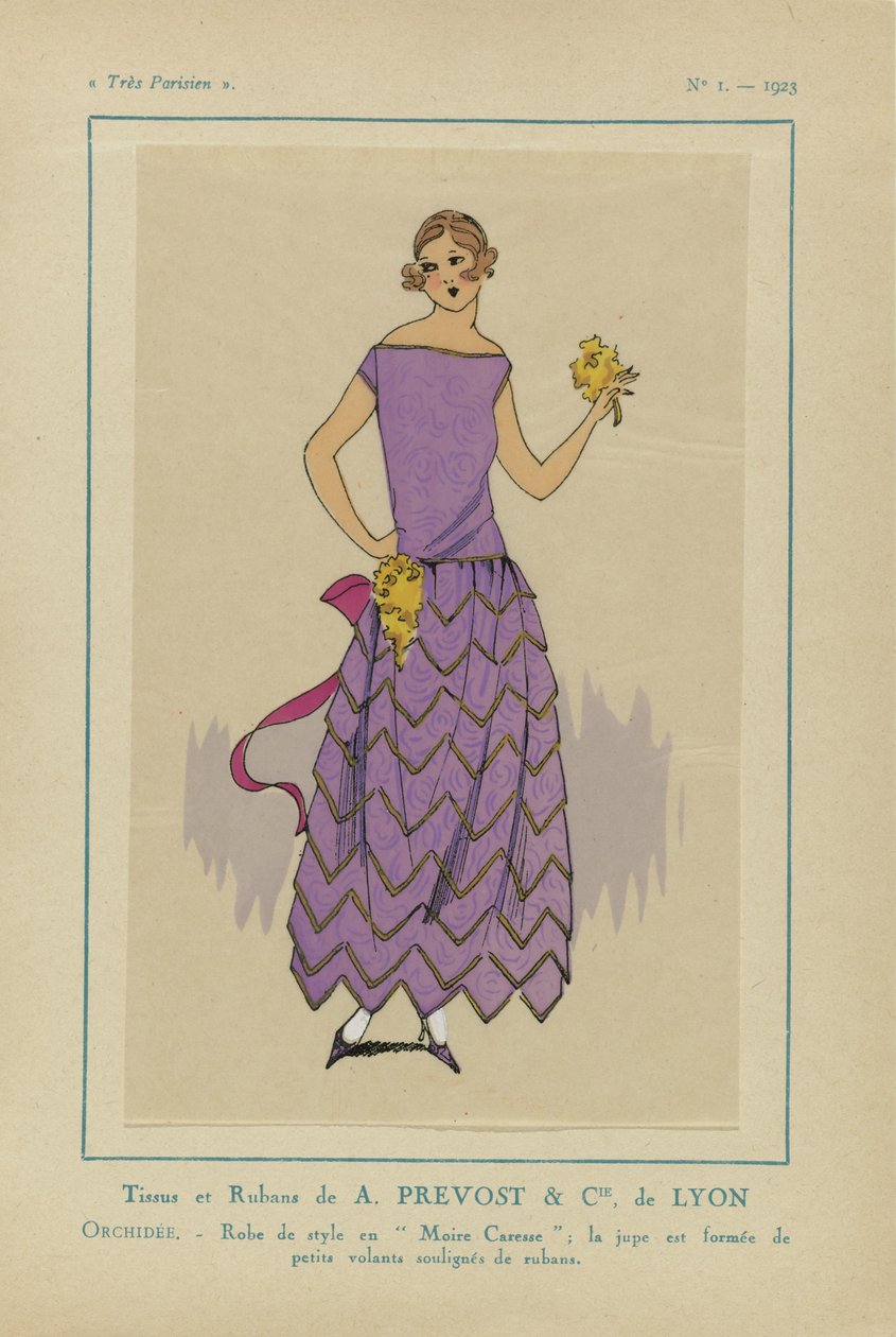 Très Parisien, 1923, No 1: Tissus et Rubans de A. PREVOST.... - Anonymous