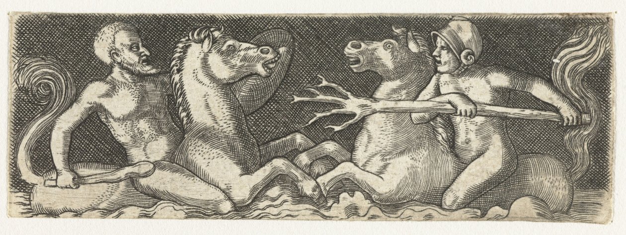 Deux tritons combattants - Anonymous