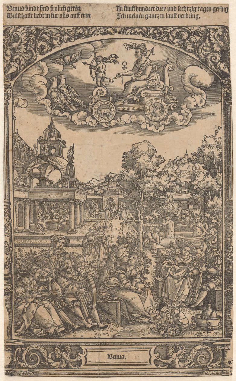 Vénus et ses enfants planétaires (Les sept planètes) - Anonymous