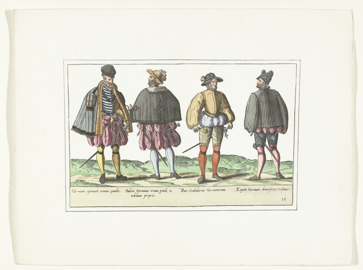 Quatre hommes vêtus à la mode allemande, vers 1580 - Anonymous