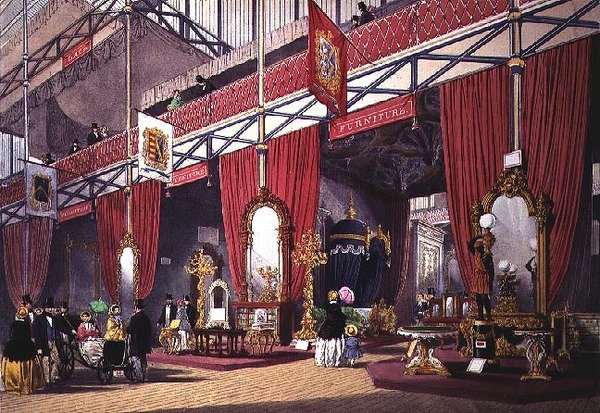 Vue de la section des meubles de la Grande Exposition, 1851 - Anonymous