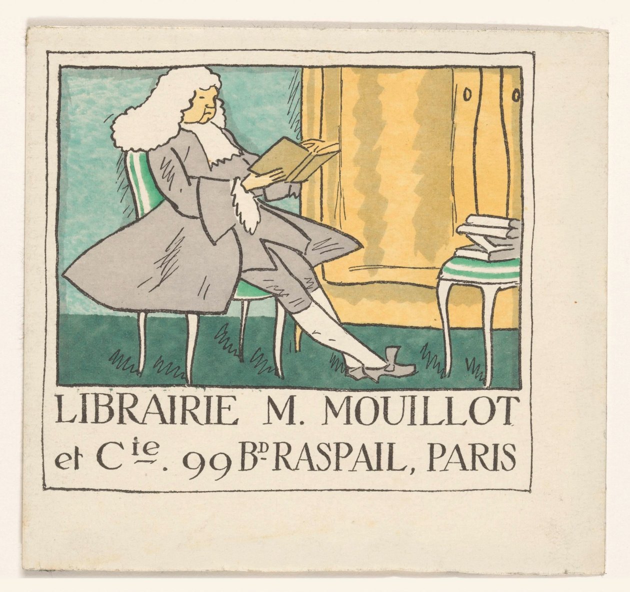 Carte de visite de la librairie M. Mouillot et cie à Paris - Anonymous