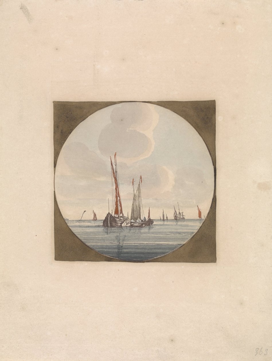 Voiliers sur une mer calme - Anonymous