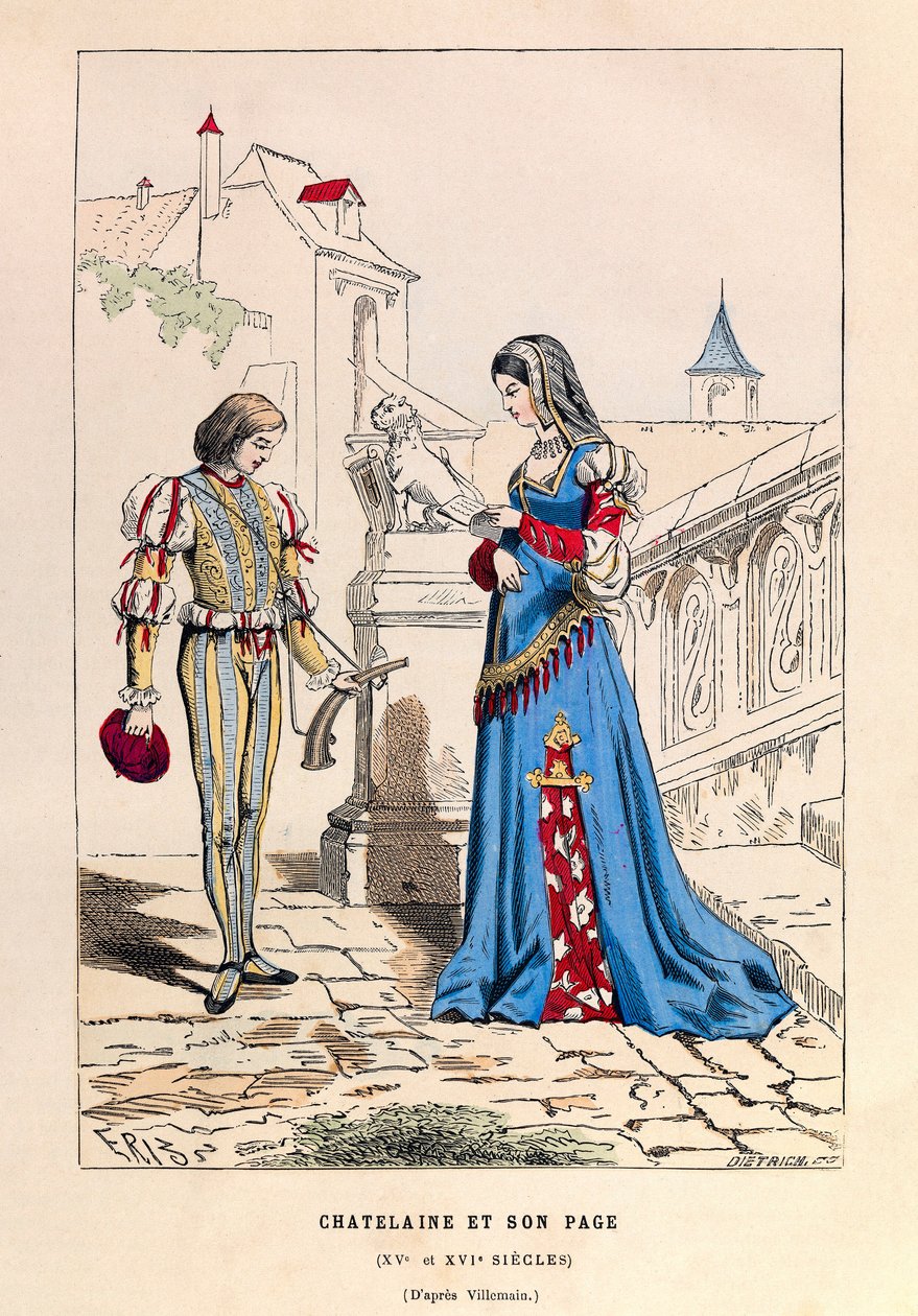 Une châtelaine et son page au 15e siècle - Anonymous Anonymous