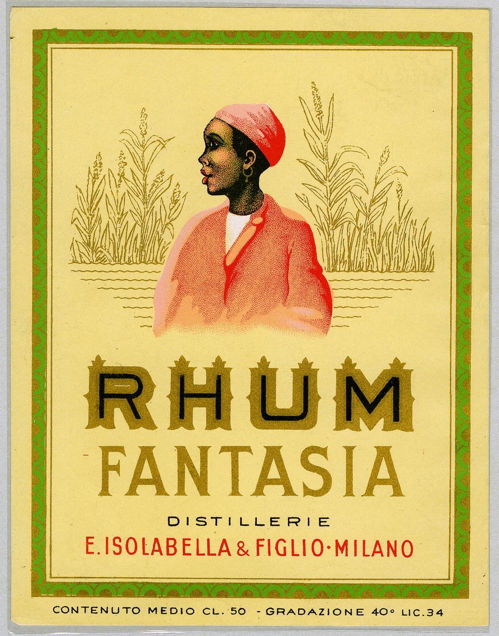 Publicité pour le rhum Fantasia, plantation de canne à sucre (début du XXe siècle) - Anonymous Anonymous