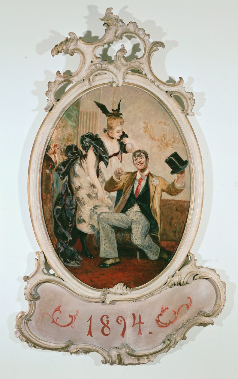 Alexander Girardi et Marie Geistinger dans le rôle du docteur Falke et de Rosalinde dans l