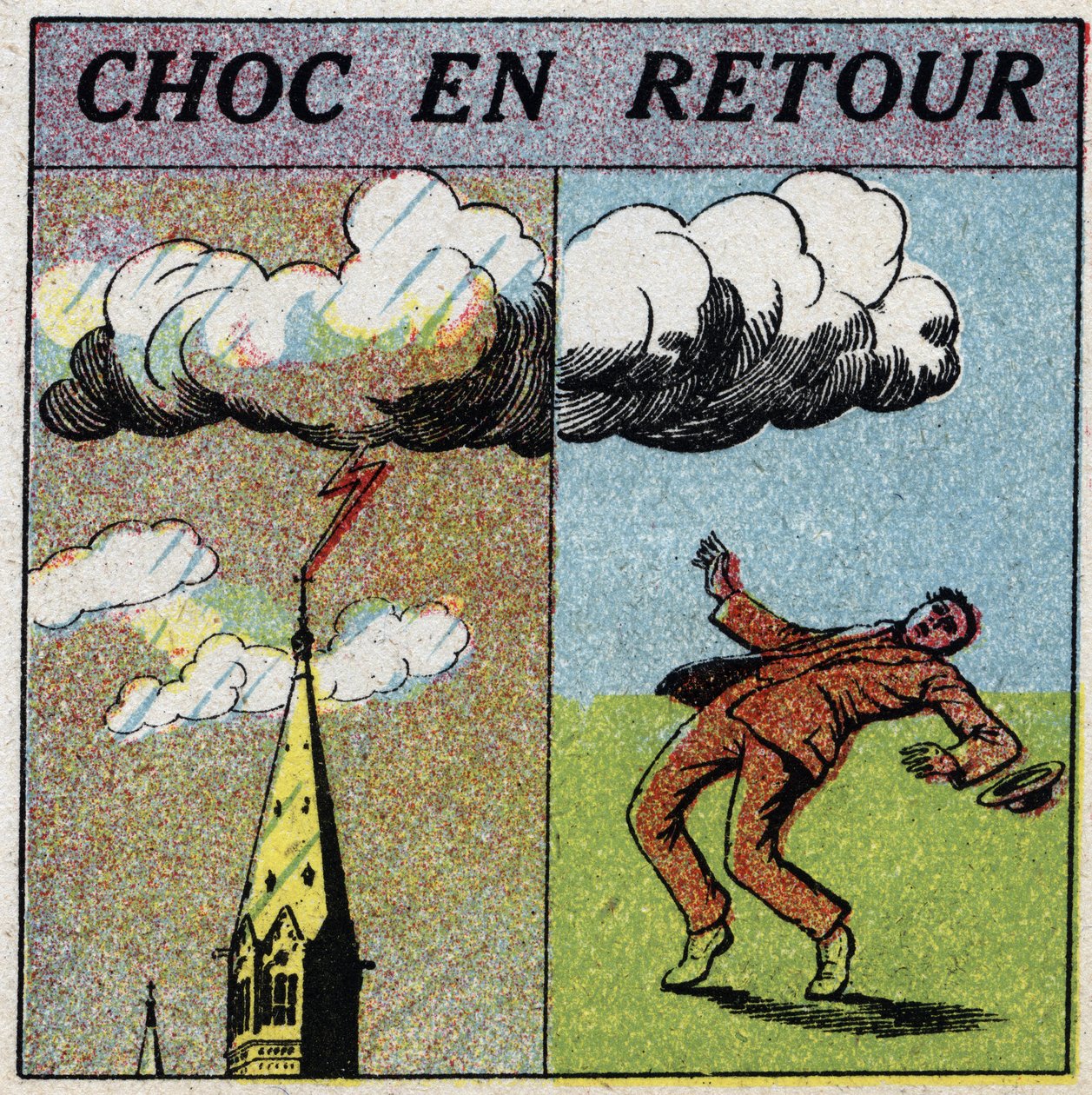 Électricité atmosphérique : choc en retour. Un homme est électrocuté parce qu