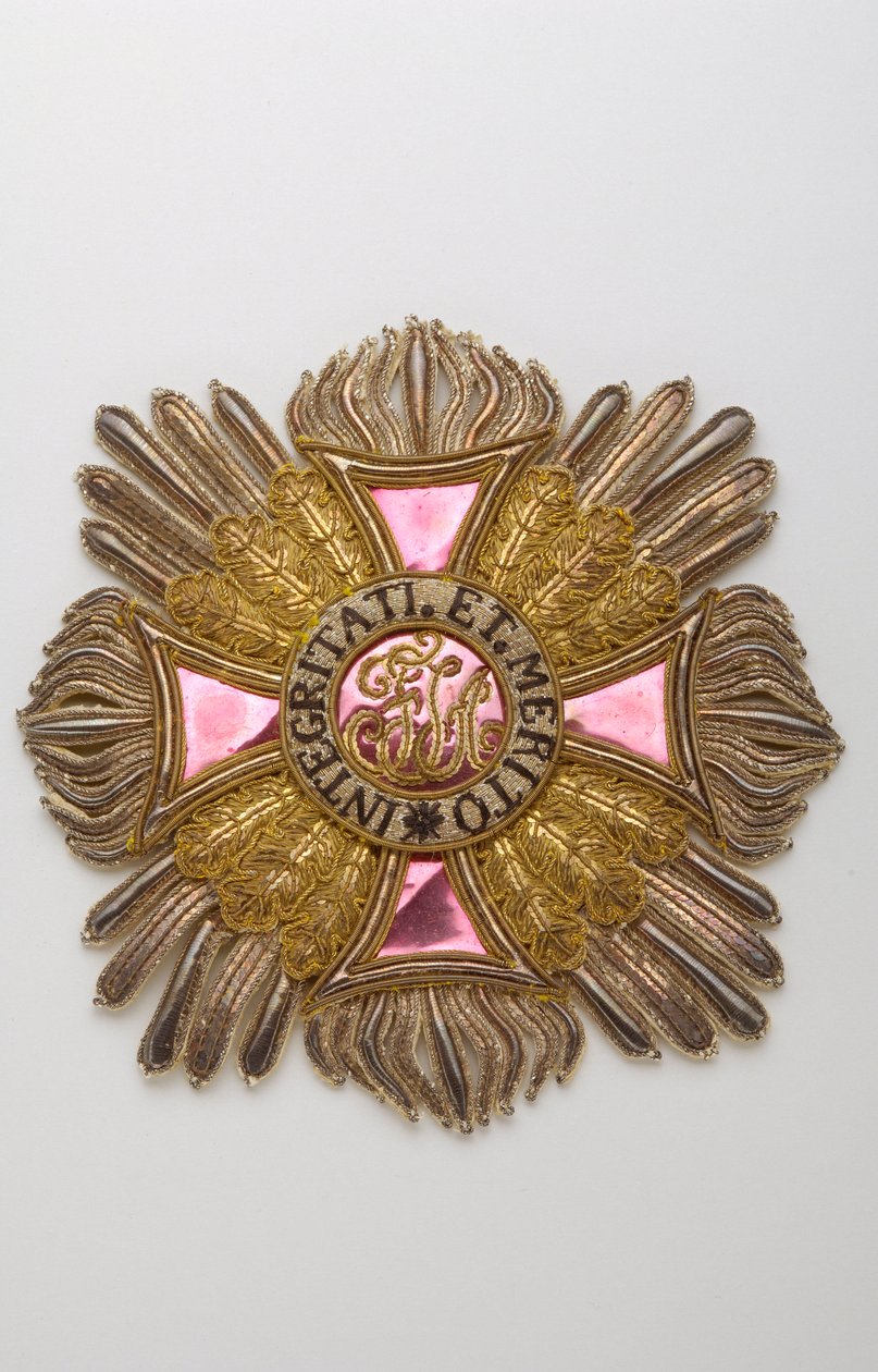 Autriche - Ordre de Léopold: plaque de chevalier grand-croix appartenant à Charles Louis Huguet, Marquis de Semonville (1759-1839) - Début du XIXe siècle - Broderies de fils d