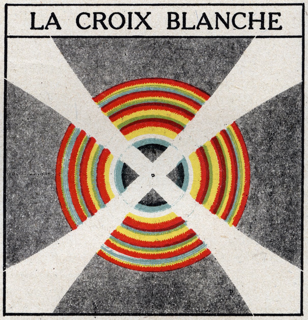 Double réfraction : la croix blanche. Illustration anonyme de 1925. Collection privée. - Anonymous Anonymous