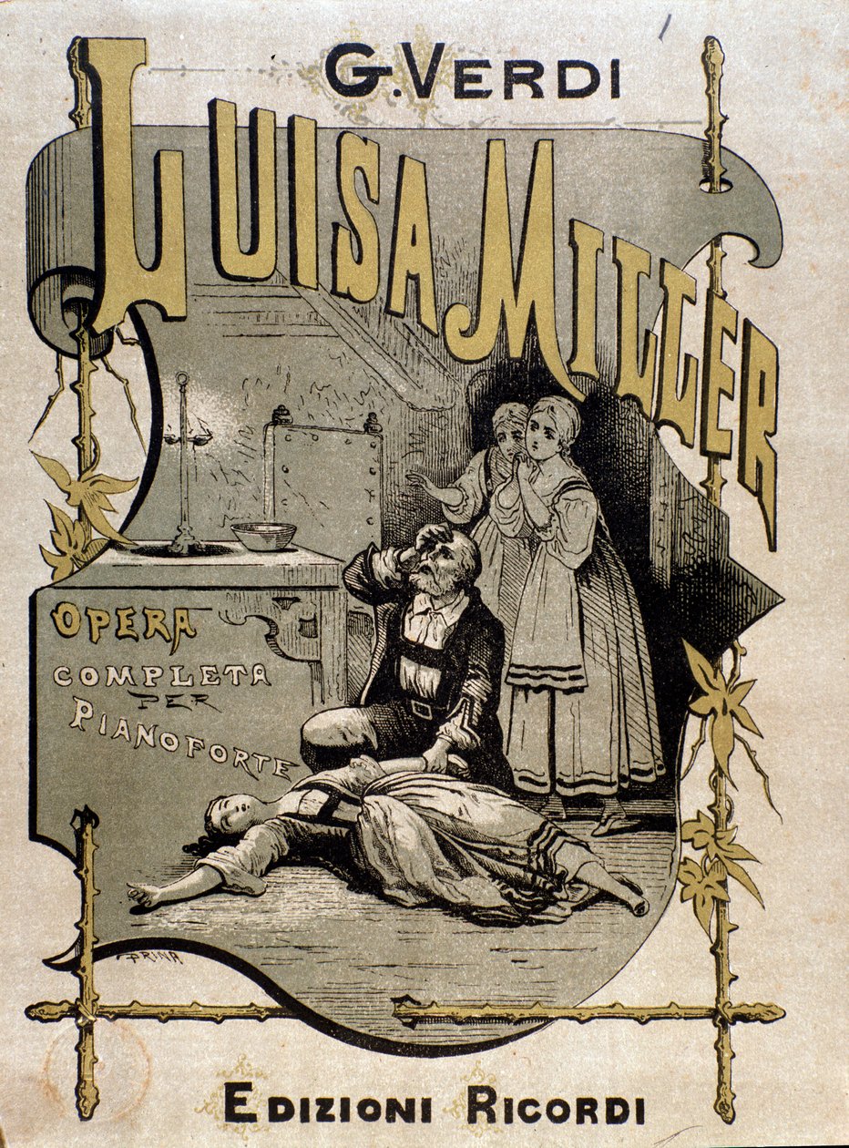 Frontispice de la partition musicale de Luisa Miller, opéra de Giuseppe Verdi - Anonymous Anonymous