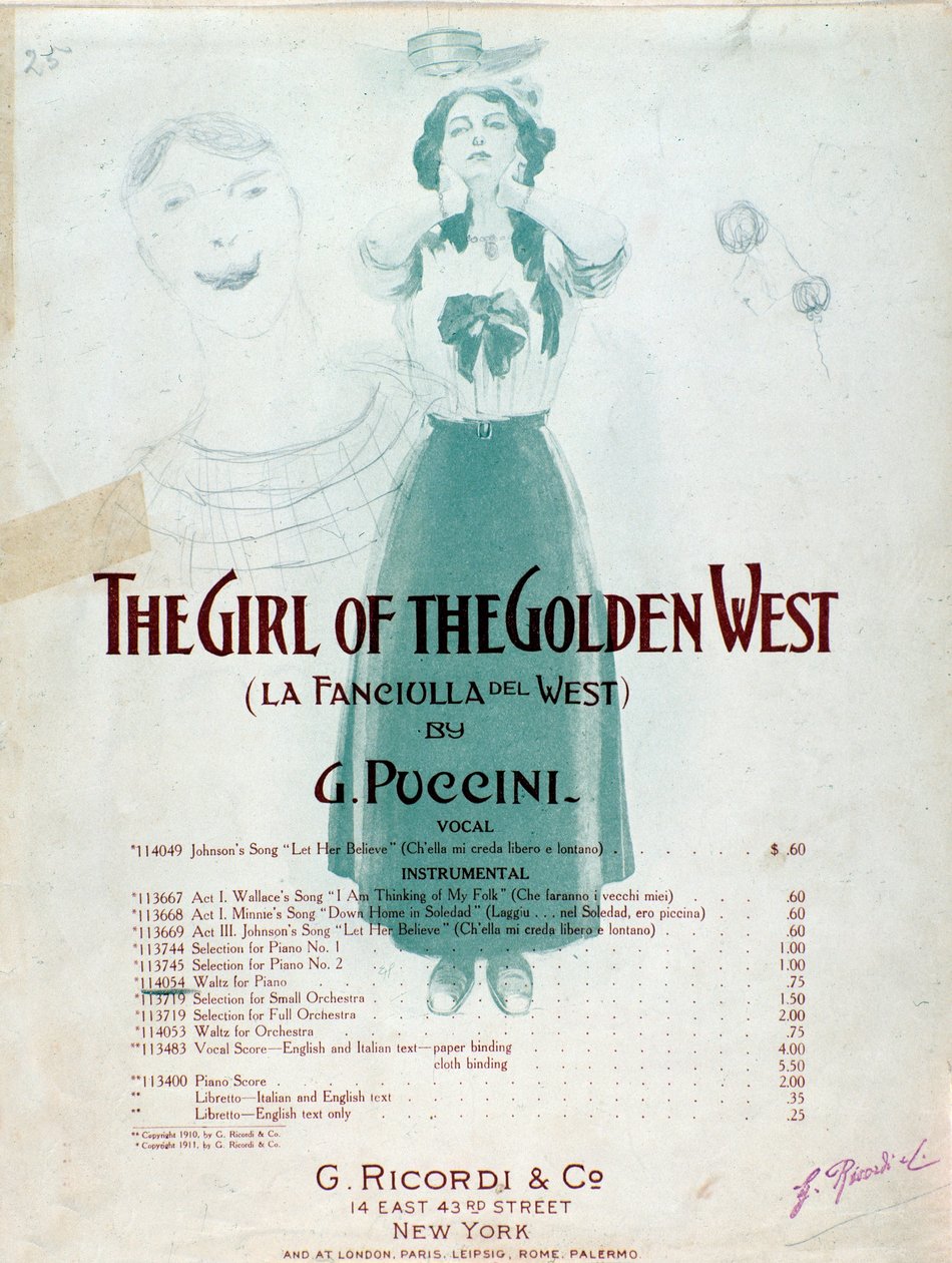 Frontispice de la partition musicale de La Fille de l