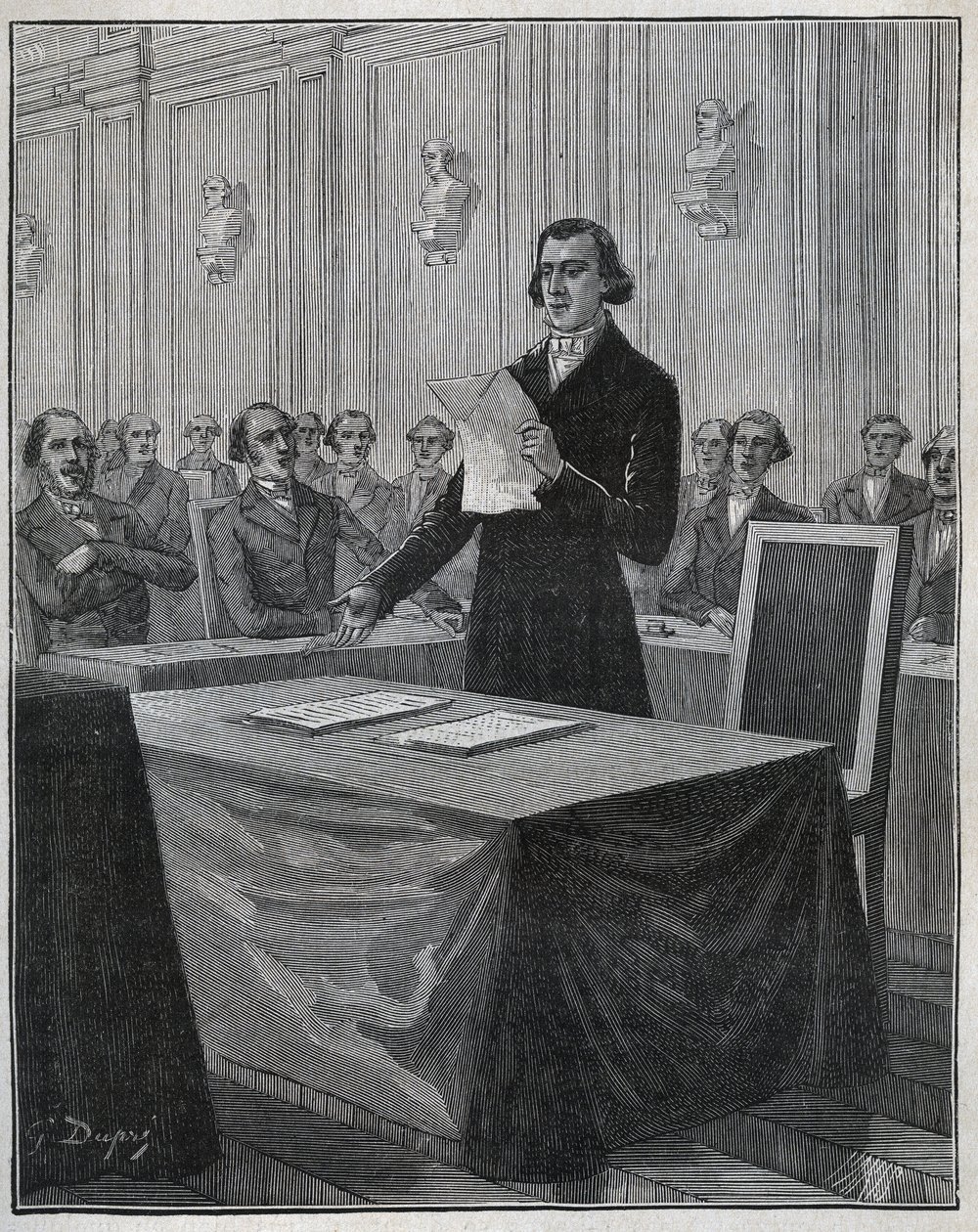 Jean-Baptiste André Dumas (1800-1884) chimiste français présente à l
