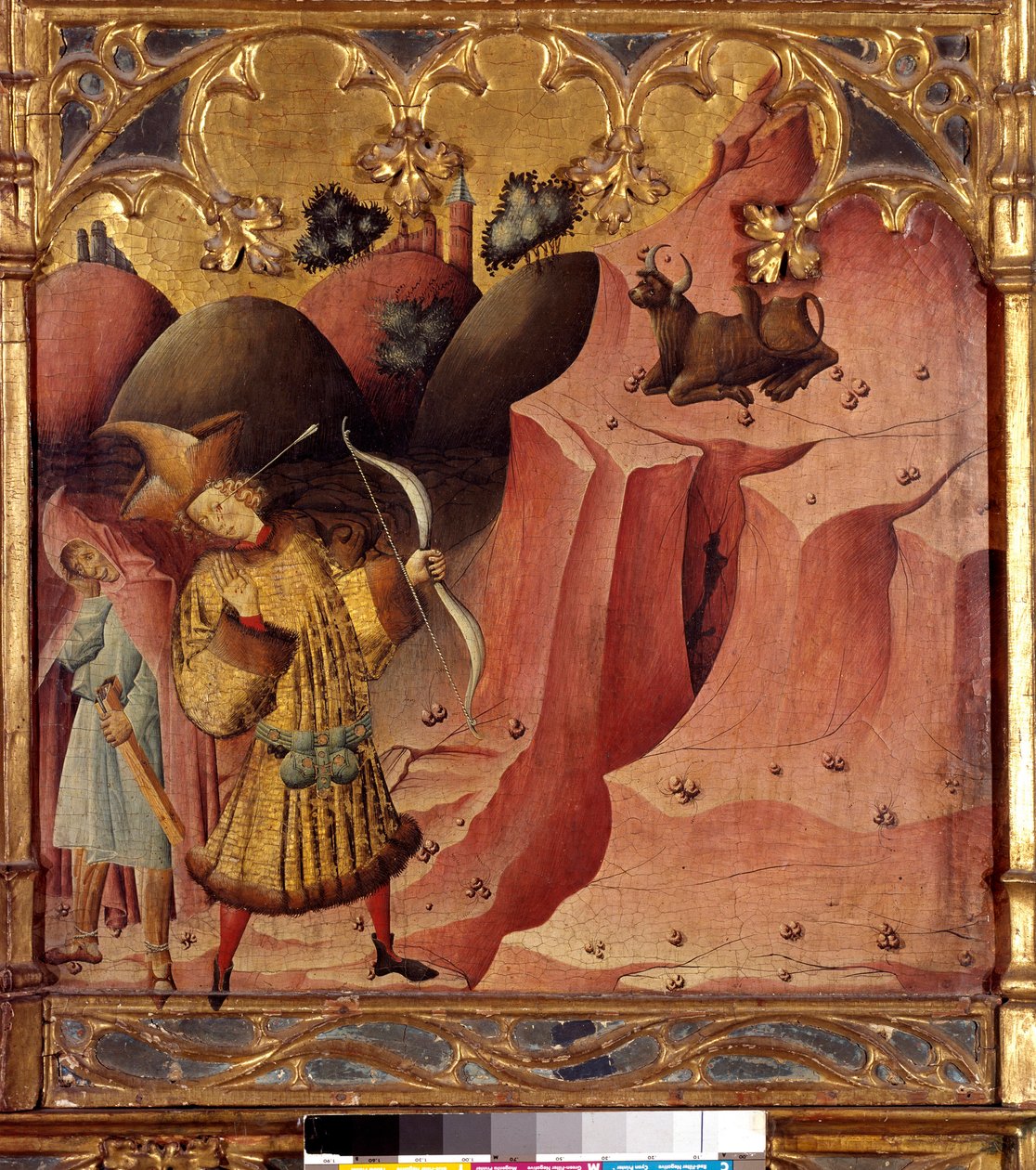 Légende de Saint Michel : Sur le mont Gargan en Pouilles, un taureau égaré est retrouvé par un habitant de Siponte - Anonymous Anonymous
