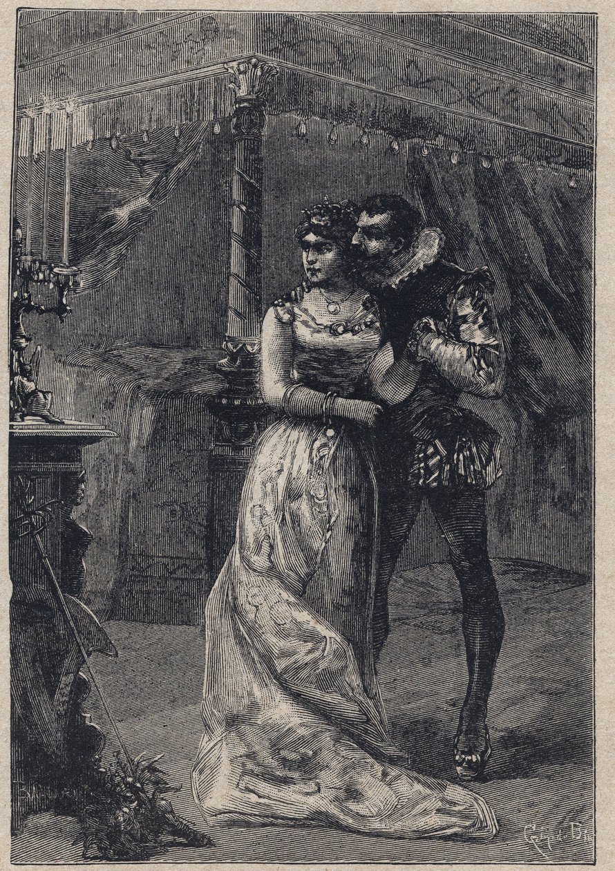 Lucrezia Borgia avec son premier mari Giovanni Sforza d
