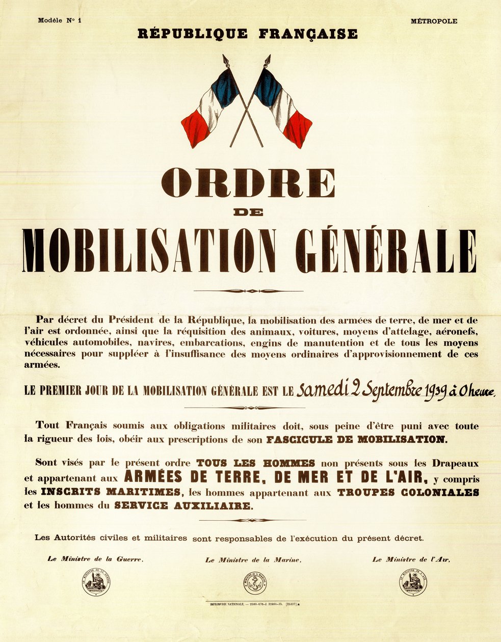Ordre de mobilisation en France septembre 02 - Anonymous Anonymous