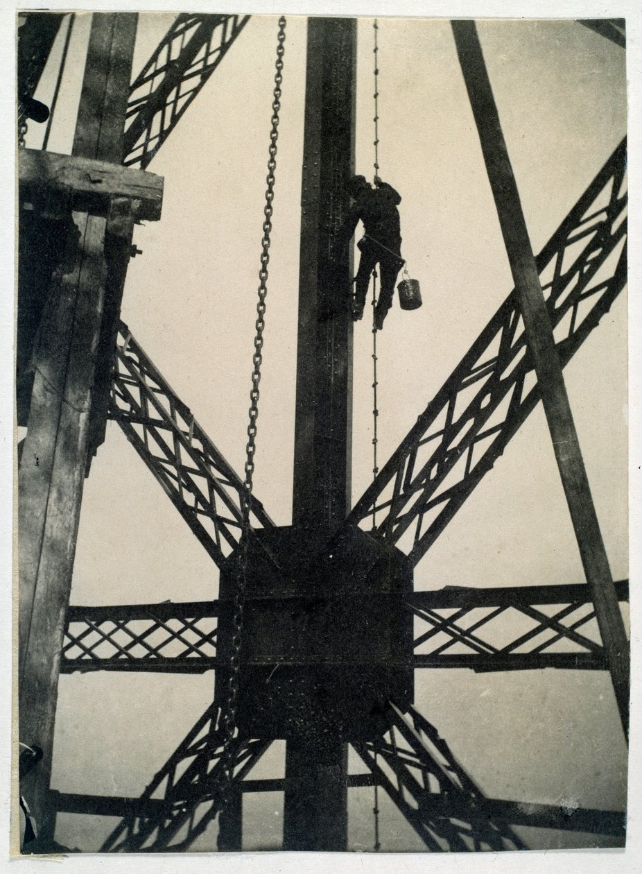 Peintre sur la Tour Eiffel en 1889, Paris - Anonymous Anonymous