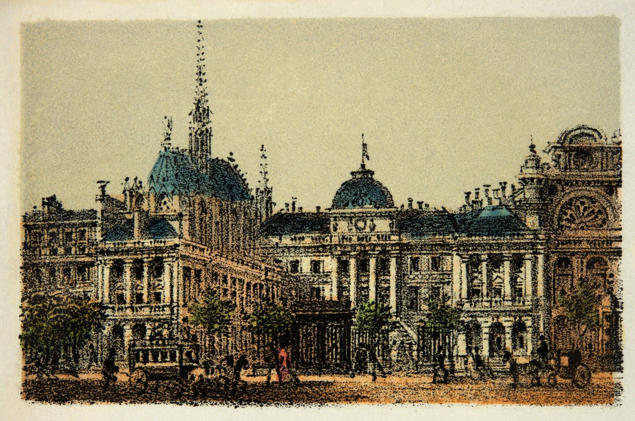 Paris en 1874 : Le Palais de Justice et la Sainte Chapelle, Collection privée - Anonymous Anonymous